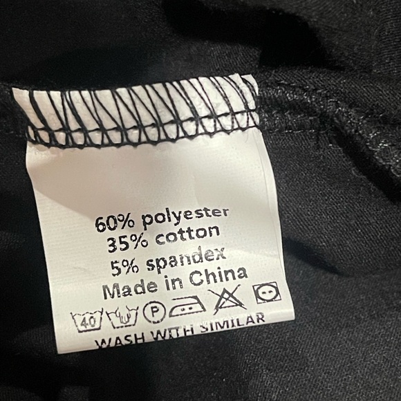 Yoins Black Deep V Open Front Blouse Long Sleeve Plus Size XXL NWT - Picture 7 of 10